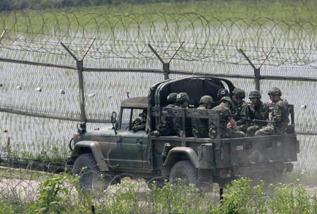South Korea conducts military drill near demilitarized zone