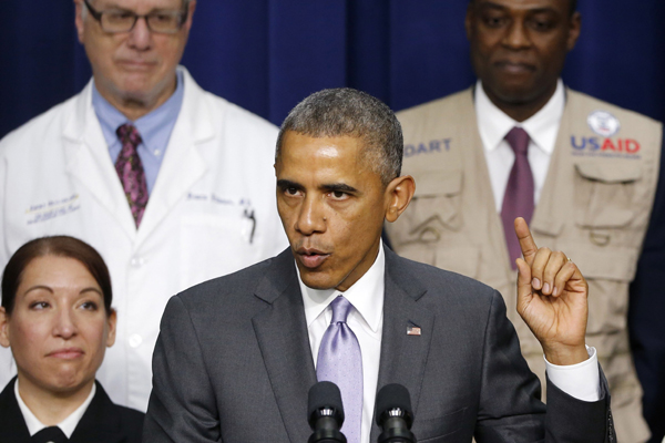 Obama: US has 'risen to the challenge' of fighting Ebola